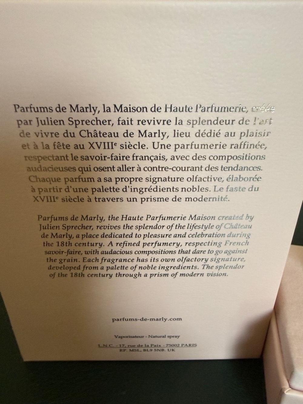Parfums de Marly Delina Exclusif Parfum - Blush Pink Bottle - Picture 4 of 5